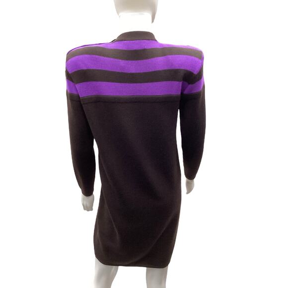 VTG St. John Sportswear Women’s Dress Size S 2 Tone Fine Knit Long Sleeve - Picture 4 of 6